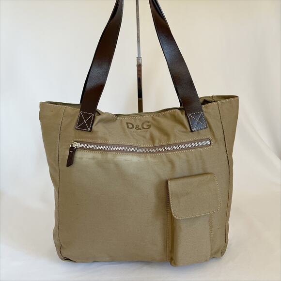 DOLCE & GABBANA Nylon Leather Holdall Army Green for Men UNISEX - Picture 1 of 11